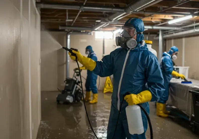 Basement Sanitization and Antimicrobial Treatment process in Milan, MI